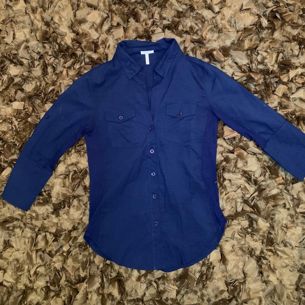 Navy Blue Button Up